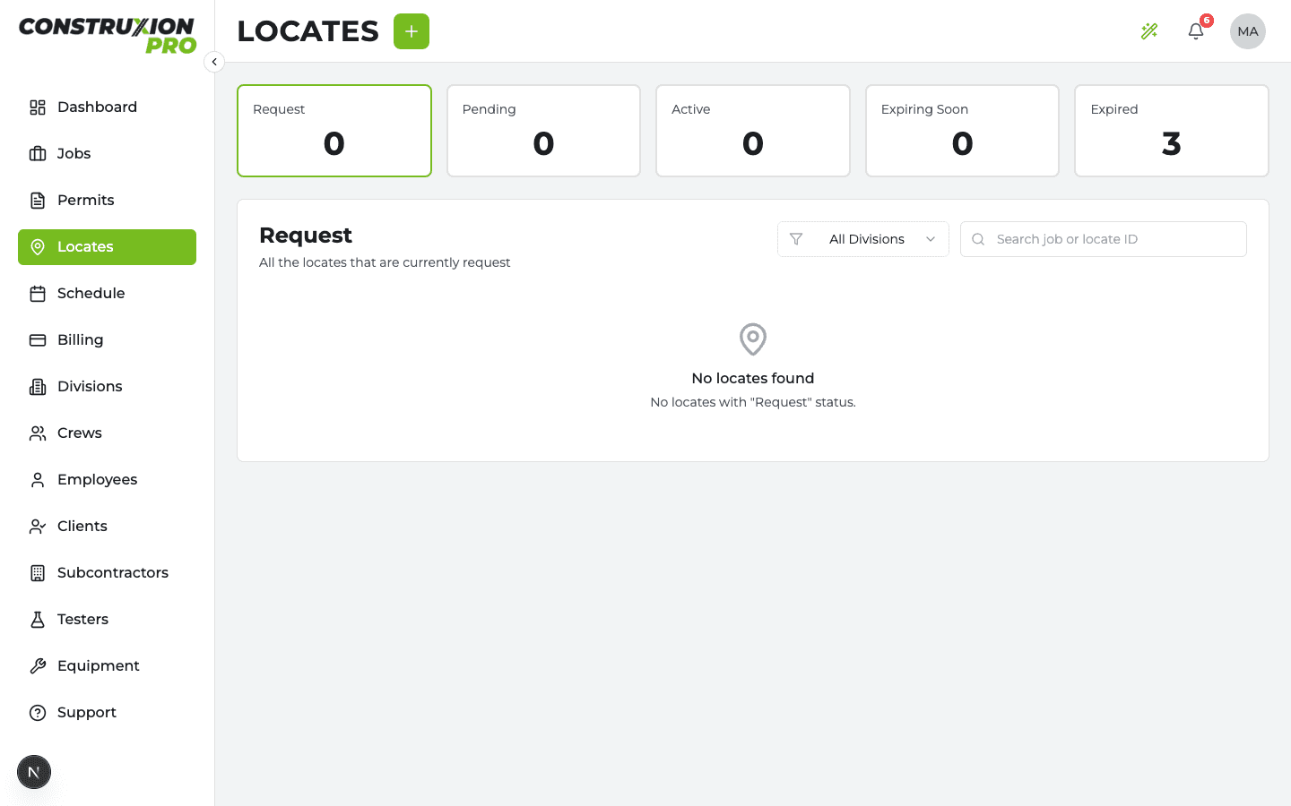 Locates list page